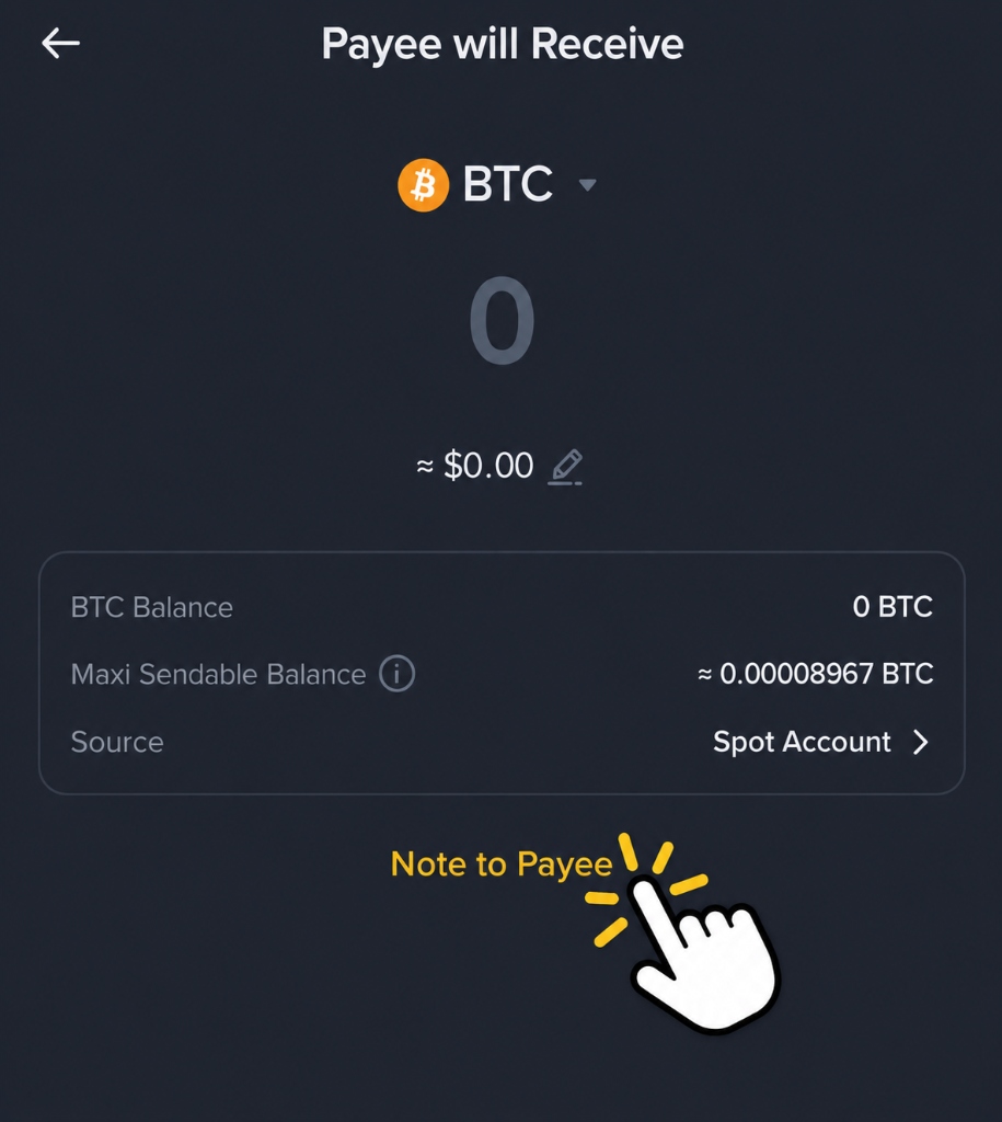 Binance Note to Payee Guide